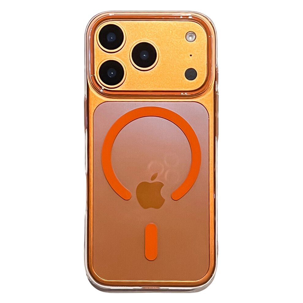 (Orange) For Iphone 17 Pro Case Compatible With Magsafe Ultra Thin Clear Pc Phone Back Cover Orange 6914290117314