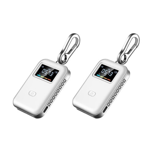 2X Mobile CO2 Monitor NDIR Sensor Carbon Dioxide Detector Indoor CO2 Testing Manager NDIR Sensor with Hook