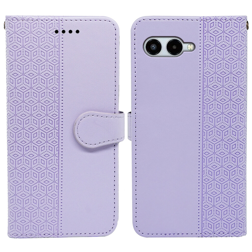 (Purple) For T-Mobile Revvl 8 Wallet Phone Case Pattern Imprint Leather Flip Cover Purple 6914291859220