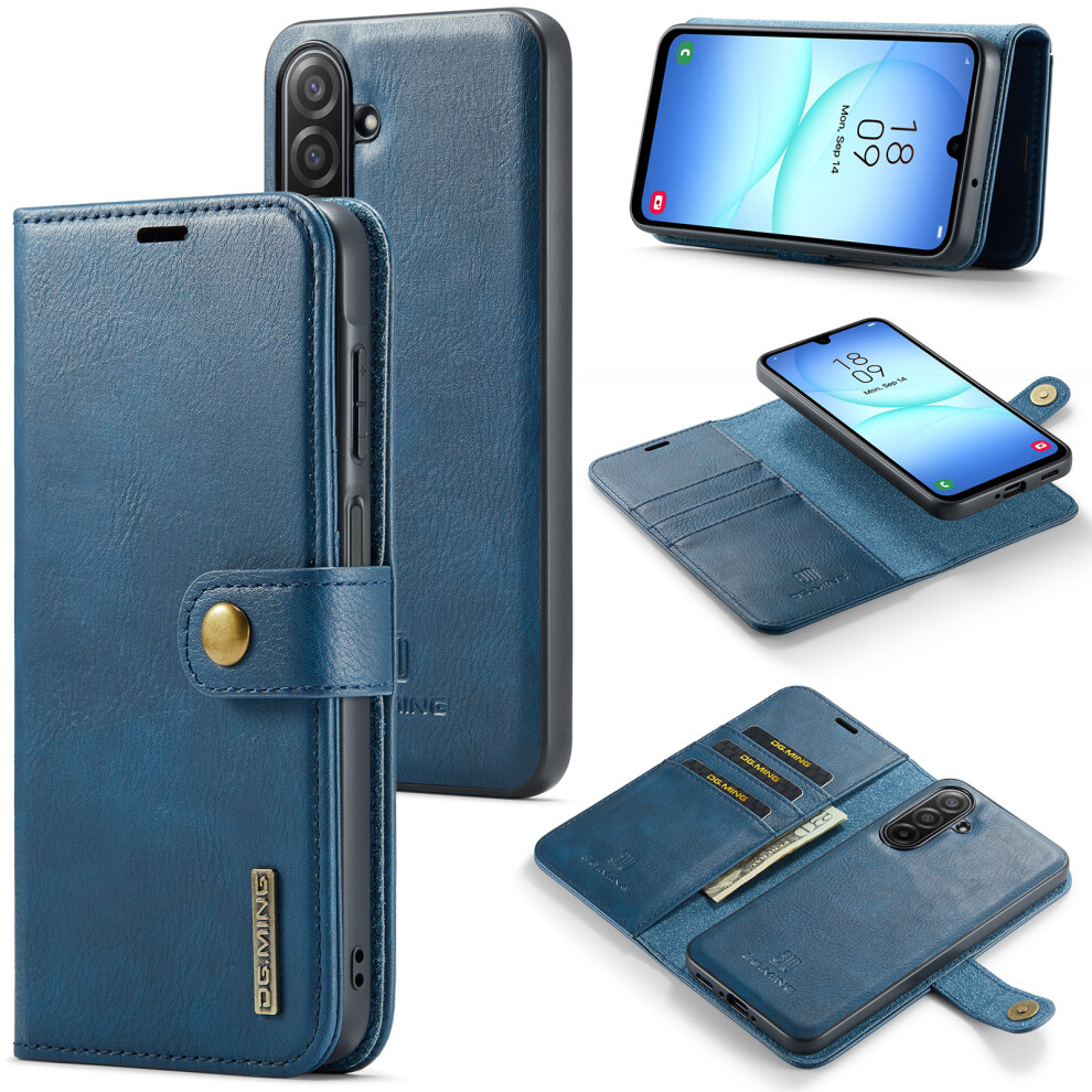 (Blue) Dg.ming For Samsung Galaxy A17 5G / 4G Case Detachable Split Leather Phone Cover Blue 6914298248065