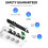 7 in 1 Desktop Corner Power Strip 2 Meter Extension Cord Power Socket with Small Night Light and Clock-EU Plug 5