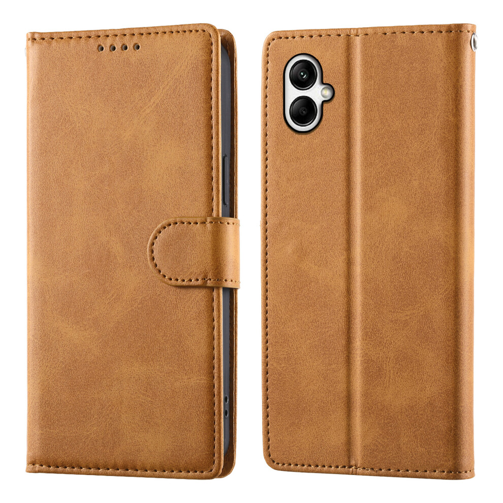 (Yellow) Wallet Case For Samsung Galaxy A07 5G / A07 4G / A06 5G / A06 4G Stand Calf Texture Pu Leather Flip Phone Cover With Wri Yellow 6914290039951