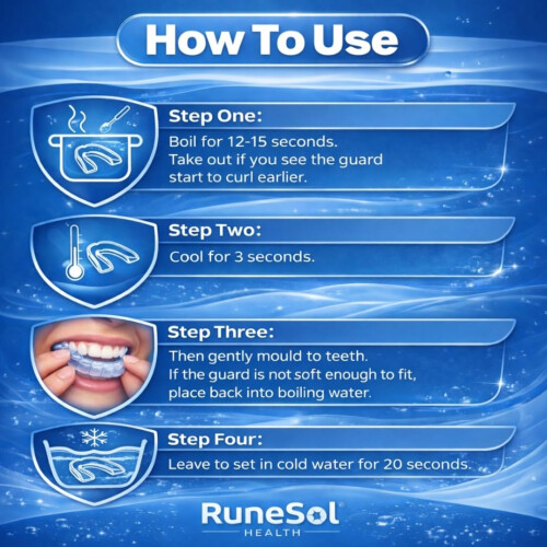 Runesol Mouth Guard for Teeth Grinding, 4 x Regular, Gum Shield for Teeth Grindi 2