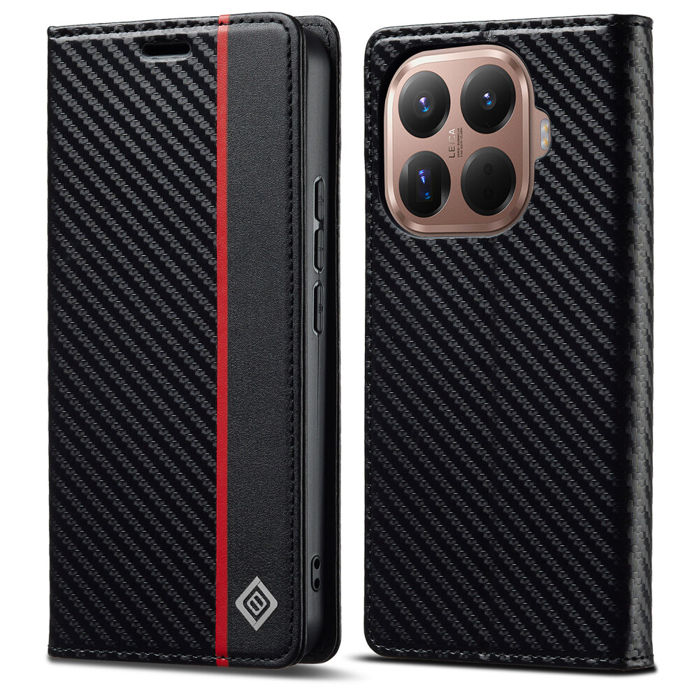 (Vertical Stripe) Lc.imeeke For Xiaomi 15T Pro Wallet Case Carbon Fiber Texture Leather Phone Cover 6914295977289