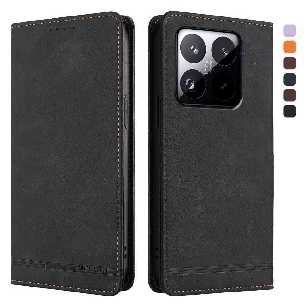 (Black) For Xiaomi 15T Case Rinacasis Rc23 Rfid Blocking Wallet Stand Pu Leather Phone Cover Black 6914290149308