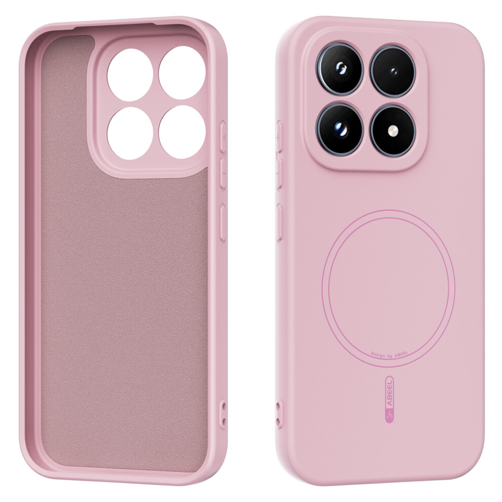 (Pink) Abeel For Xiaomi 17 Magnetic Case Skin Touch Liquid Silicone Phone Back Cover Pink 6914296905373
