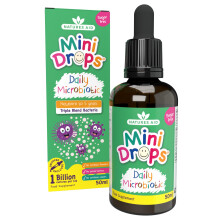 Natures Aid Mini Drops Daily Microbiotic 50ml Liquid Drops – Gentle Gut Bacteria Support for Babies & Toddlers 0-5 Years, 1 Billion CFU Live Culture