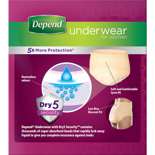 Depend Comfort Protect Incontinence Pants for Women, Large - 9 2