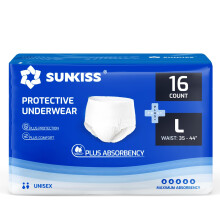 SUNKISS TrustPlus Incontinence Pants for Men and Women, Adult Pull Ups, Disposable Protective Underwear, Maximum Absorbency, Odour Control, Large, 16