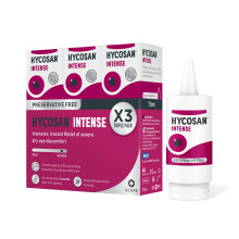 Hycosan Intense Triple Pack - Eye Drops for Long-Lasting Intensive Lubrication & Instant Relief for Itchy, Burning Sensations and Severe Dry Eyes - P