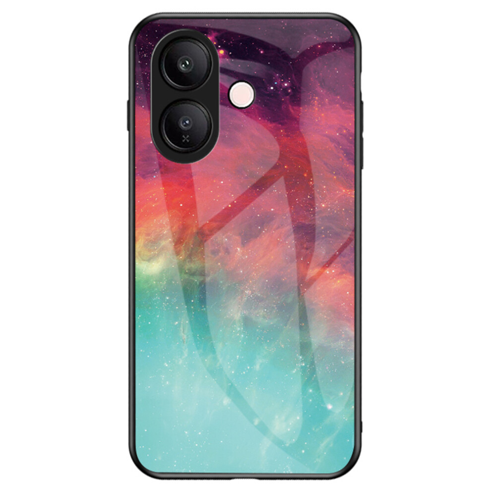(Color Starry Sky) For Vivo V60 Lite 5G / 4G Case Starry Sky Pattern Tempered Glass Phone Cover 6914297350295