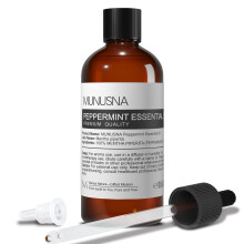 MUNUSNA Peppermint Essential Oil 100ml, 100% Pure Peppermint Oil for Aromatherapy, Mint Fragrance Oil for Home for Diffusers, Candle and Soap Making