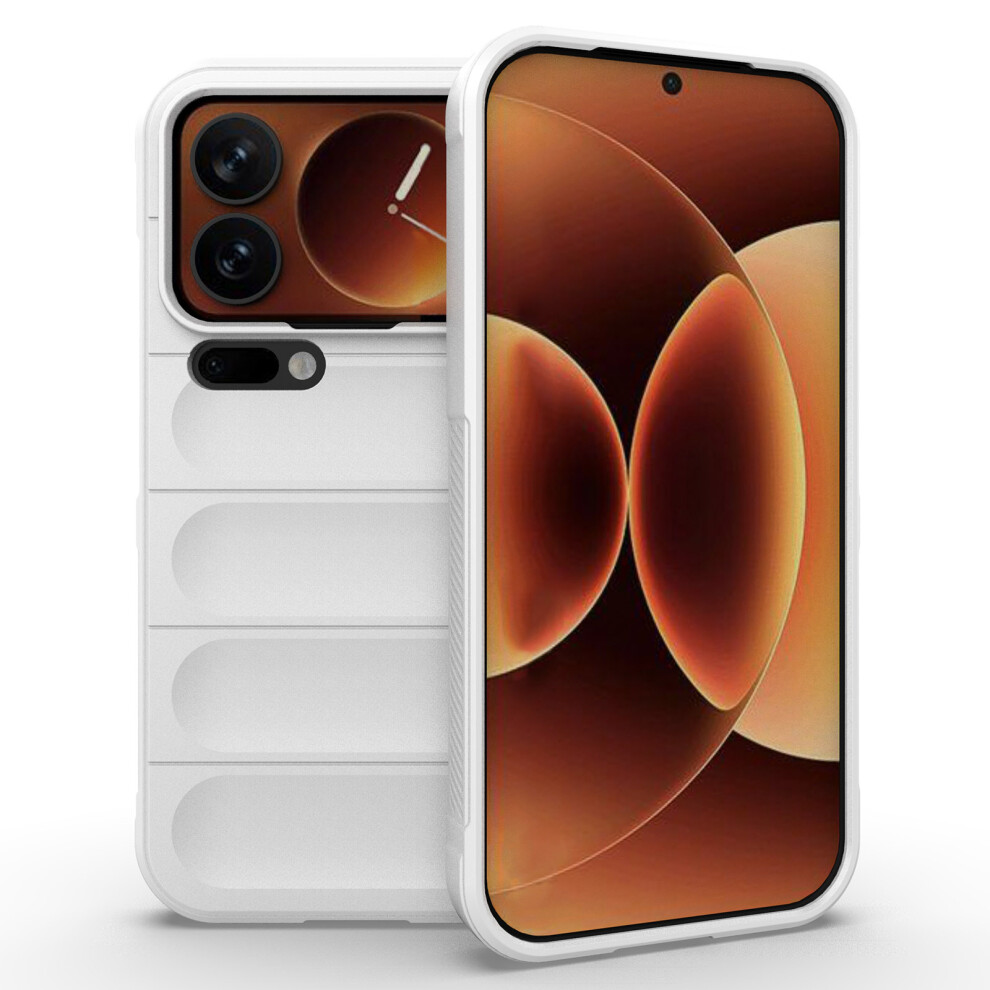 (White) Amorus For Xiaomi 17 Pro Case Shockproof Soft Tpu Rugged Phone Back Cover White 6914295833127