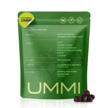 UMMI 12-in-1 Super Mushroom Gummies with Lion's Mane, Reishi, Cordyceps - 2500mg Functional Mushrooms Complex for Immunity, Focus, Mood & Energy - Ve