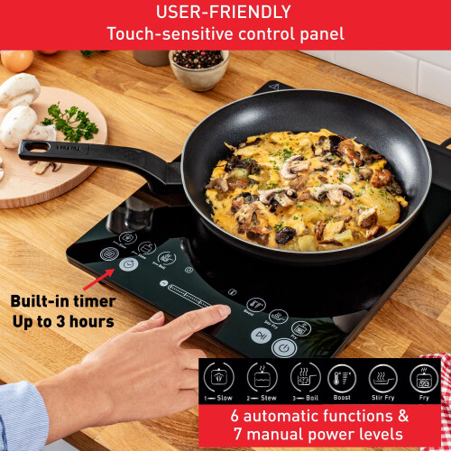 Tefal Tefal Slim Portable Induction Hob, 2100W, 6 Functions, Compact, Black 2