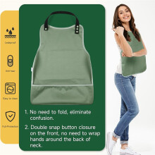 Adult Bibs 3-Pack: Washable Clothing Protectors with Upgraded Crumb Catcher for Seniors