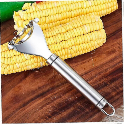 Stainless Steel Corn Peeler - Silver Threshing Tool (2pcs) 2