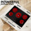 Loops 77cm 8200W 5 Zone Ceramic Burner Electric Hob - Black Glass Touch Control Flush 4