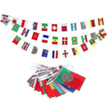 (20x28cm) 2022 Fifa World Cup All 32 Teams Flags Bunting Football Soccer Banner