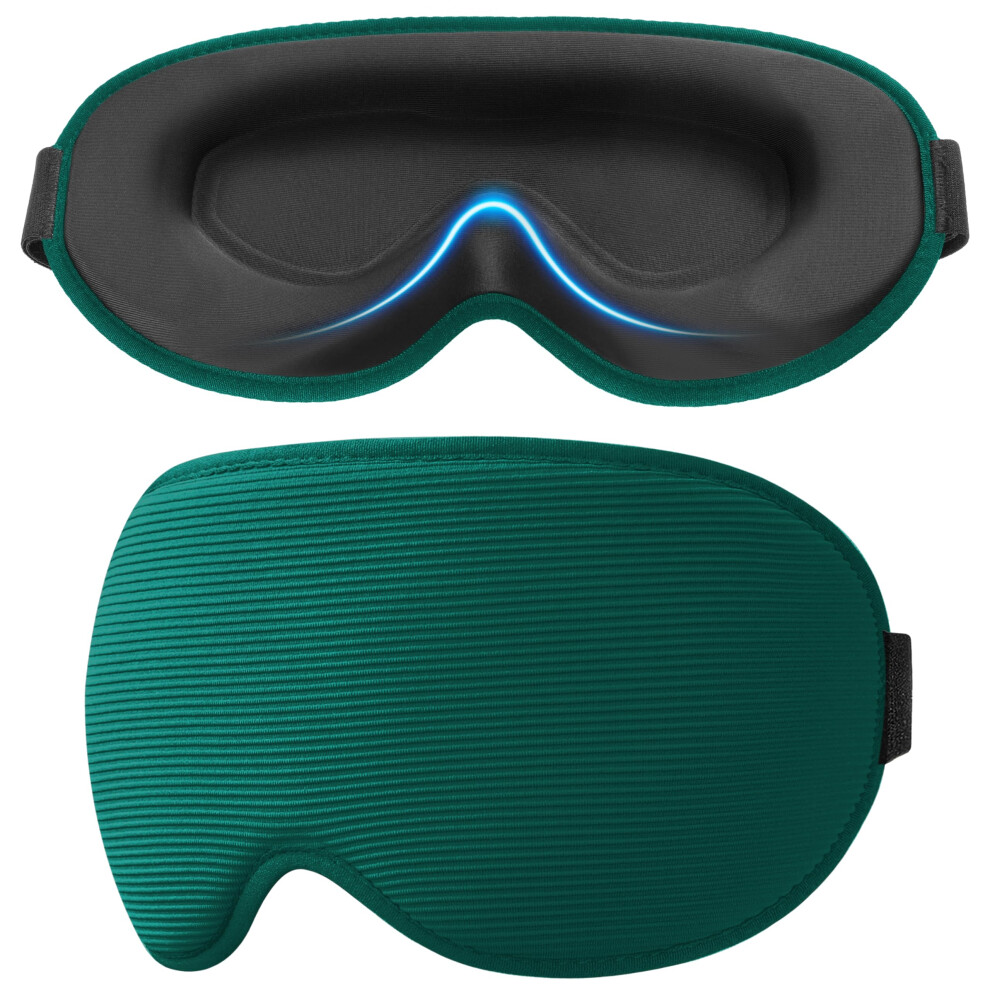 Gritin 100% Blackout Sleep Mask For Women & Men-Zero Eye Pressure Eye Mask For Sleeping, 3D Cutout Eye Movement, Ultra Comfortable Blindfold For Slee