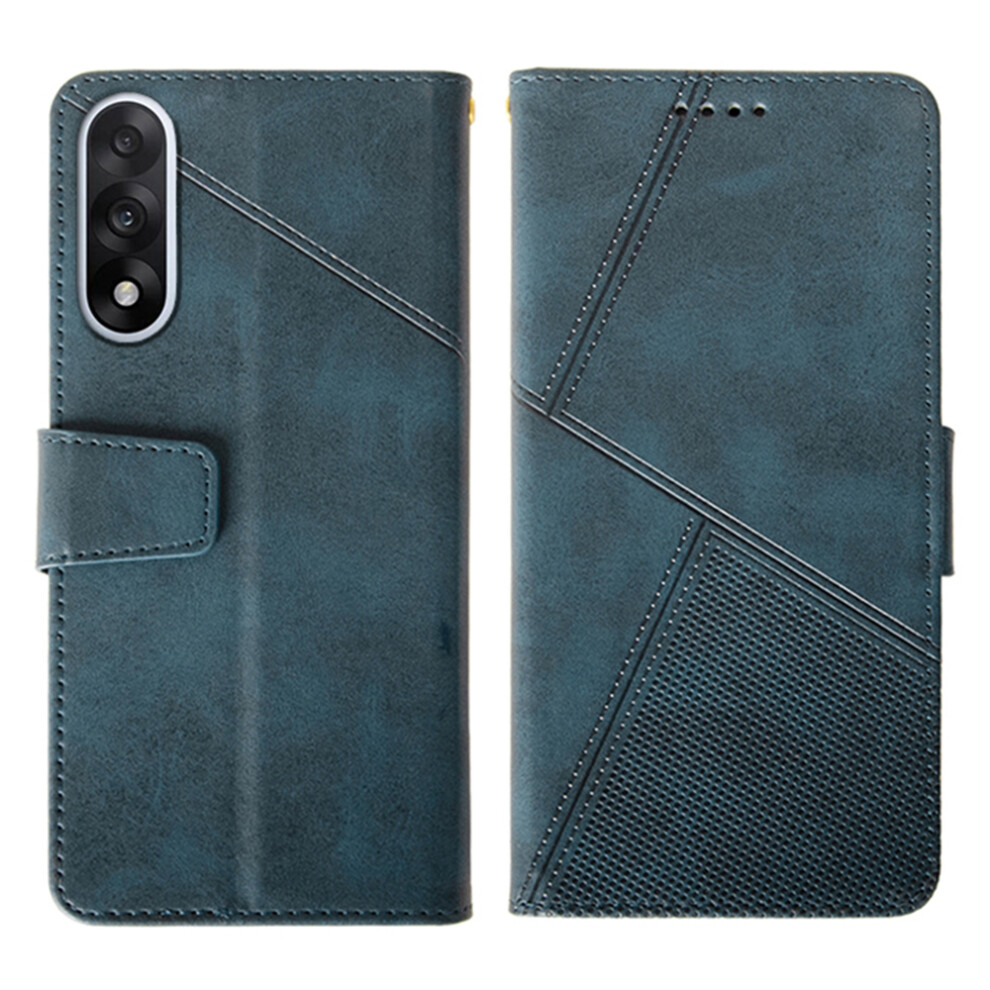 (Blue) Idewei For Oneplus Nord 5 5G / Ace 5 Ultra 5G Case Leather Wallet Phone Cover Stand Calf Texture Blue 6914290049035