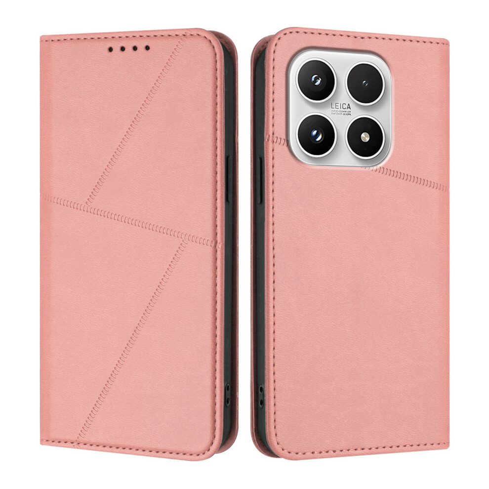 (Pink) For Xiaomi 17 Wallet Case Magnetic Closure Leather Flip Phone Cover With Stand Pink 6914295871815