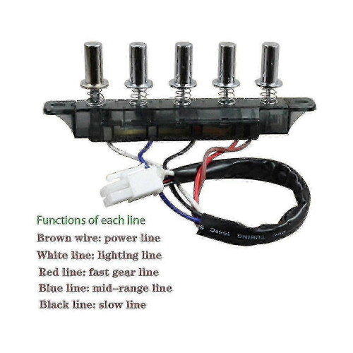 Range hood controller with 5-button universal switch 1