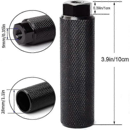 Universal Black Bicycle Rear Pedals - 2pcs for Stunt Bikes 1