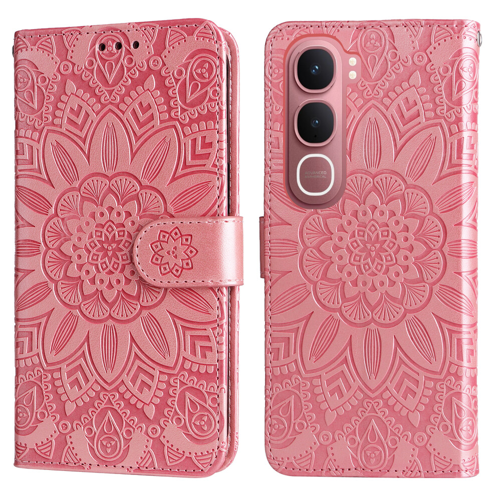 (Pink) For Vivo Y21d / Vivo Y31 5G Case Sunflower Imprint Leather Wallet Phone Cover Pink 6914291110406