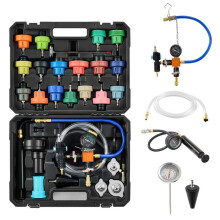 Kit de prueba de presión de refrigeración - DUOKU - YS-01205A - 47 piezas - 0–2,5 bar - Aluminio 6061-T5
