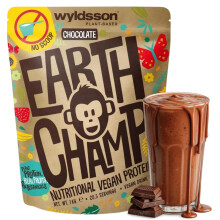 EarthChamp Vegan Protein Powder 1kg Chocolate (No Scoop) 28 Servings - No Artifi