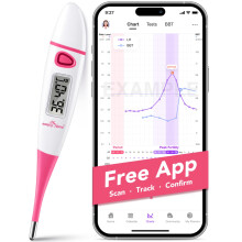 Ovulation Tracker Digital Basal Thermometer: Easy@Home BBT Thermometer for Fertility Tracking - Basal Body Thermometer for Accurate Temperature Monit
