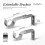 Heavy Duty, Rust-Proof Silver Metal Curtain Rod Bracket Set with Screws (2pcs) 3