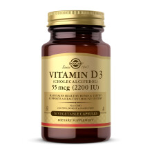 Solgar Vitamin D3 Vegetable Capsules, 50 Count