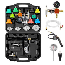 Kit de prueba de presión de refrigerante - DUOKU - YS-066A - 28 piezas - 0–2,5 bar (0–35 psi) - Aluminio 6061-T5