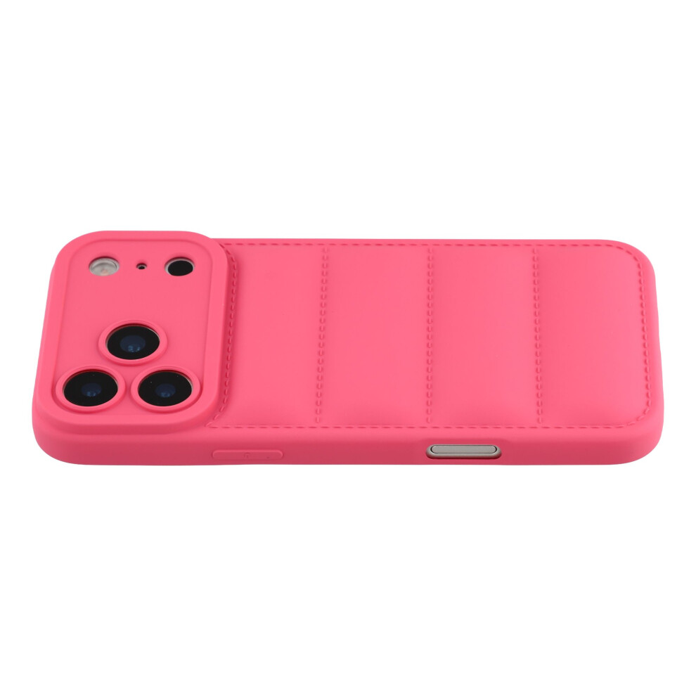 (Rose) For Iphone 17 Pro Max Tpu Case Down Jacket Design Shock-Absorbent Phone Protector 6914296074413