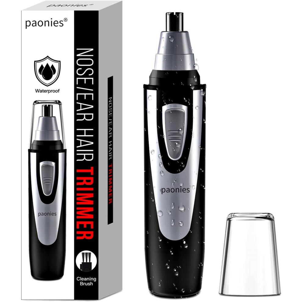 Paonies Nose Hair Trimmer For Men And Women, 2026 Professional Painless Ear And Nose Hair Trimmer Clipper, Battery-Operated Facial Hair Removal With