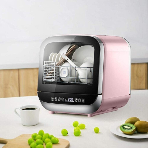Mini Dishwasher Table Top Compact Dishwasher with 4 Programmes - Slimline, Water Efficient Design - 5L Water Consumption 1