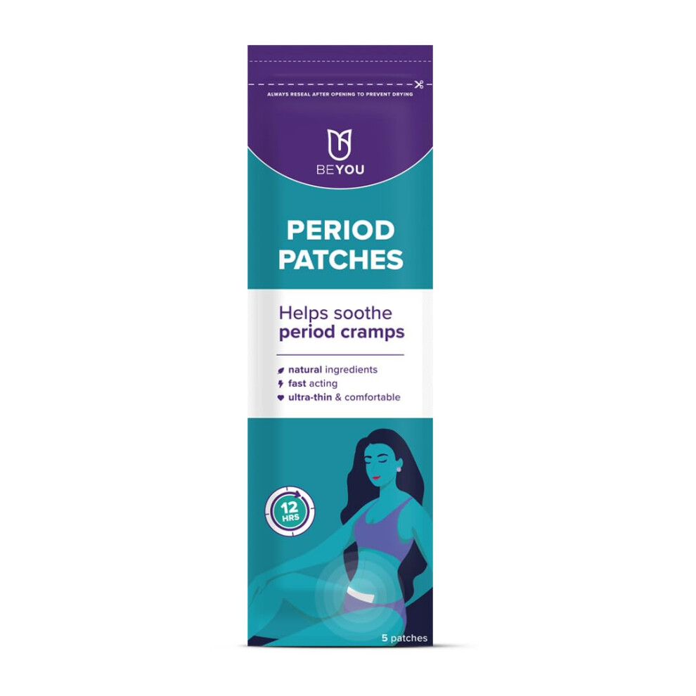 Beyou Period Patches For Period Pain Relief | This Pack Of 5 All-Natural Ultra-Thin Pain Relief Patches Are Vegan, Cruelty-Free, And Offer Great Musc