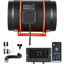 Kit Ventilador de Conducto de Flujo Mixto-Duoku-con Filtro de Carbón 1372 m³/h-Extractor de Aire en Línea 203 mm para Carpa de Cultivo