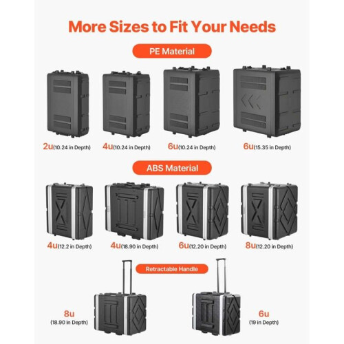 Mallette rack 8U - DUOKU - 19" 8U - Diepte 480 mm - ABS - Draagbaar 1