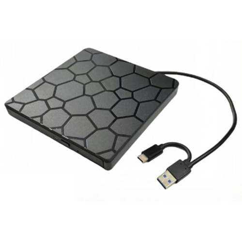External DVD RW Drive USB 3.0 Type C 2 in 1 Interface DVD CD Writer Burner Reader Player Optical Drive for Laptop PC 2