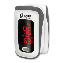 Kinetik Wellbeing Finger Pulse Oximeter - Heart Rate Monitor Used by the NHS, Blood Oxygen Saturation Monitor for Adults & Kids, Accurate Sats Pulse