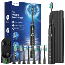 Sonic Electric Toothbrush for Adults and Kids - Sonic Toothbrush with 8 Toothbrush Heads (3 Types) and 5 Modes, 120 Days Battery Life, 50000 VPM, Tra