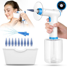 KAUGIC Electric Ear Wax Removal, Water Powered Ear Cleaner, Ear Cleaning Kit, Safe and Effective Earwax Removal Kit with 4 Cleaning Mode Settings, 10