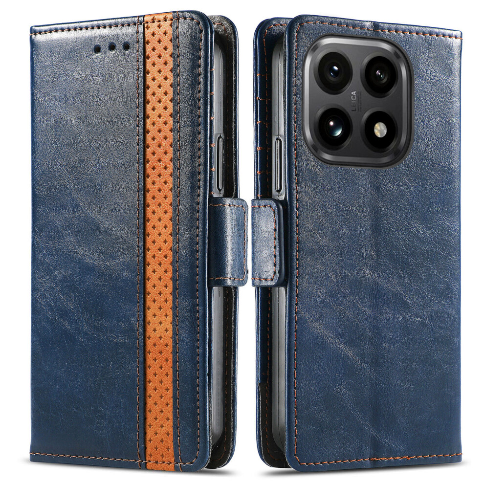 (Dark ) Caseneo For Xiaomi 15T Phone Cases Pu Leather Cover Stand With Rfid Blocking Wallet Blue 6914293487964