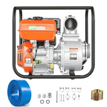 Pompe à Eau Thermique 50,8 mm-Duoku-Motopompe à Essence 35885 L/h pour Irrigation-Piscines-Étangs et Transfert d'eau Semi-chargée