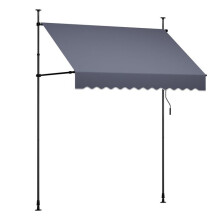 Store Manuel sans Perçage-Duoku-Auvent Rétractable de 200 cm pour Terrasse et Balcon, Équipé d'une Manivelle, Hauteur Ajustable