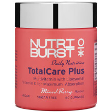 Nutriburst TotalCarePlus - Multivitamin with Vitamin C, D, B12 + Zinc - Immune System Support - Berry Flavour - 60 Gummies 1 Month Supply - Suitable