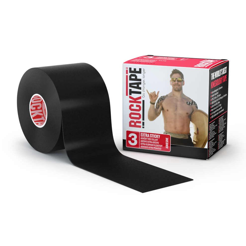 Rocktape H2o Black Kinesiology Tape (5Cm X 5M)